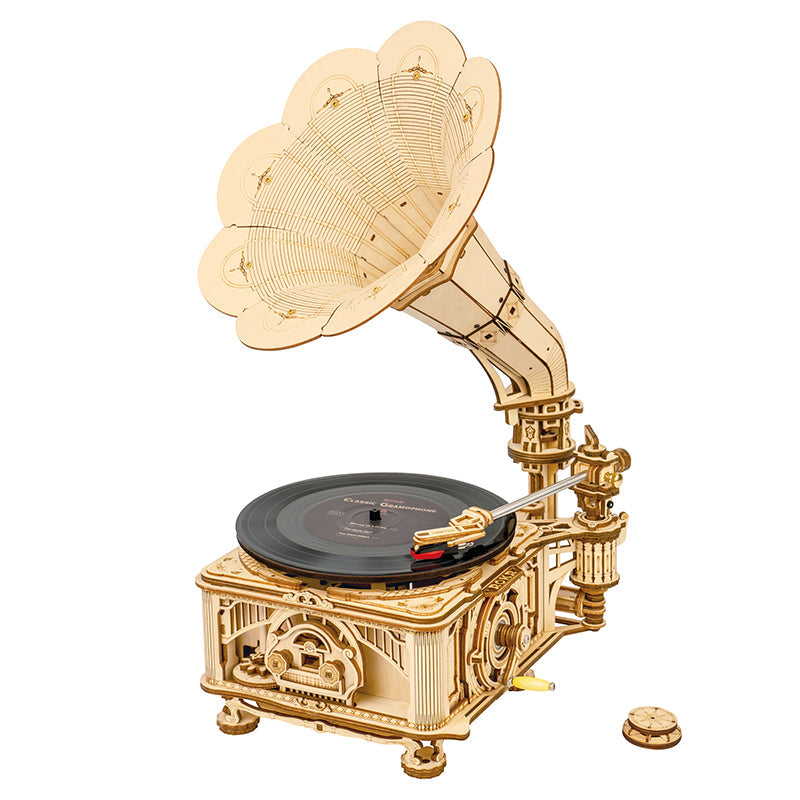 Puzzle 3D en bois Phonographe vintage
