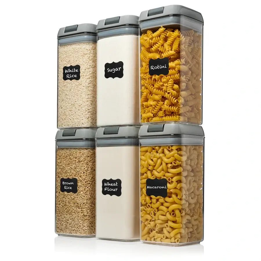 Set of 6 White (1.2L) - Food Storage Containers