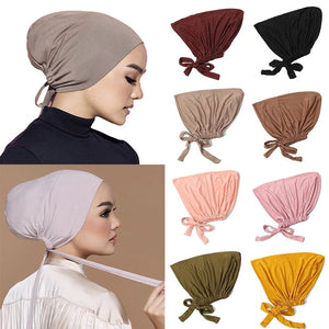 New Soft Modal Muslim Turban Hat Inner Hijab Caps Islamic Underscarf Bonnet India Hats Female Headwrap Turbante Mujer - wataninc