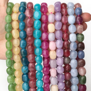 9x11mm Oval Natural Stone Apatite Tourmaline Peridot Bead Smooth Loose Beads for Jewelry Making Supplier DIY Charm Bracelet 15'' - wataninc