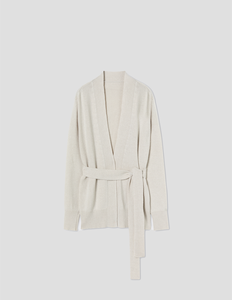 Belted Cashmere-Knit Cardigan