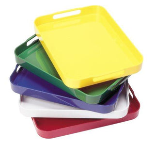 Trays: Plastic Stackable Blue Set/4 (C)