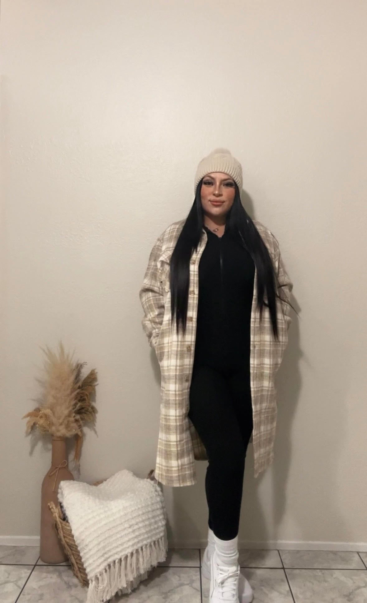 Neutral Checkered Flannel