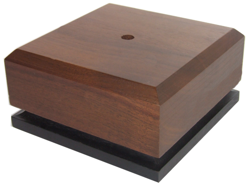 Cherry Finish Trophy Base - 5.5 x 4