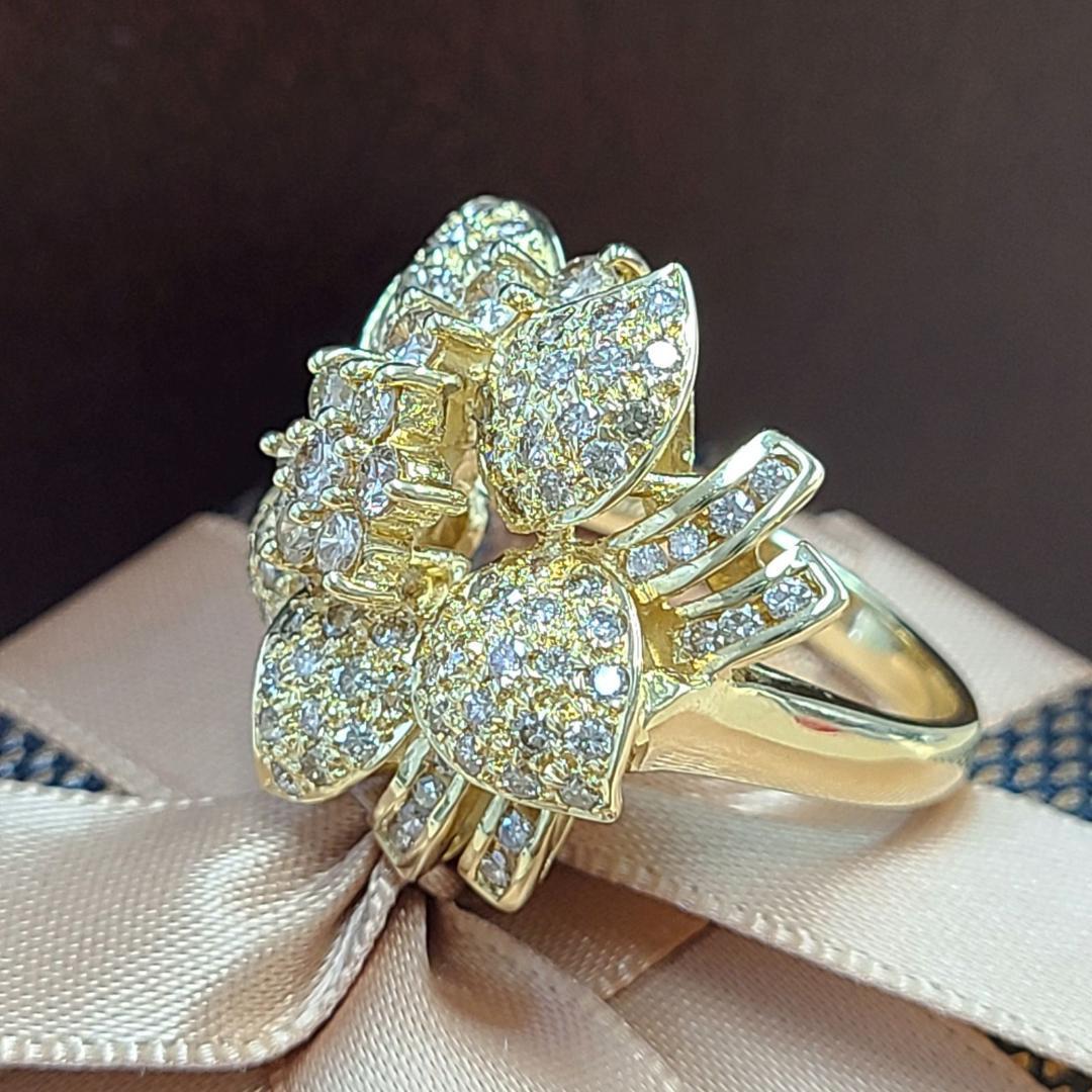 kaojewelryK18WG 特大 オパール 0.01ct ダイヤモンド 指輪