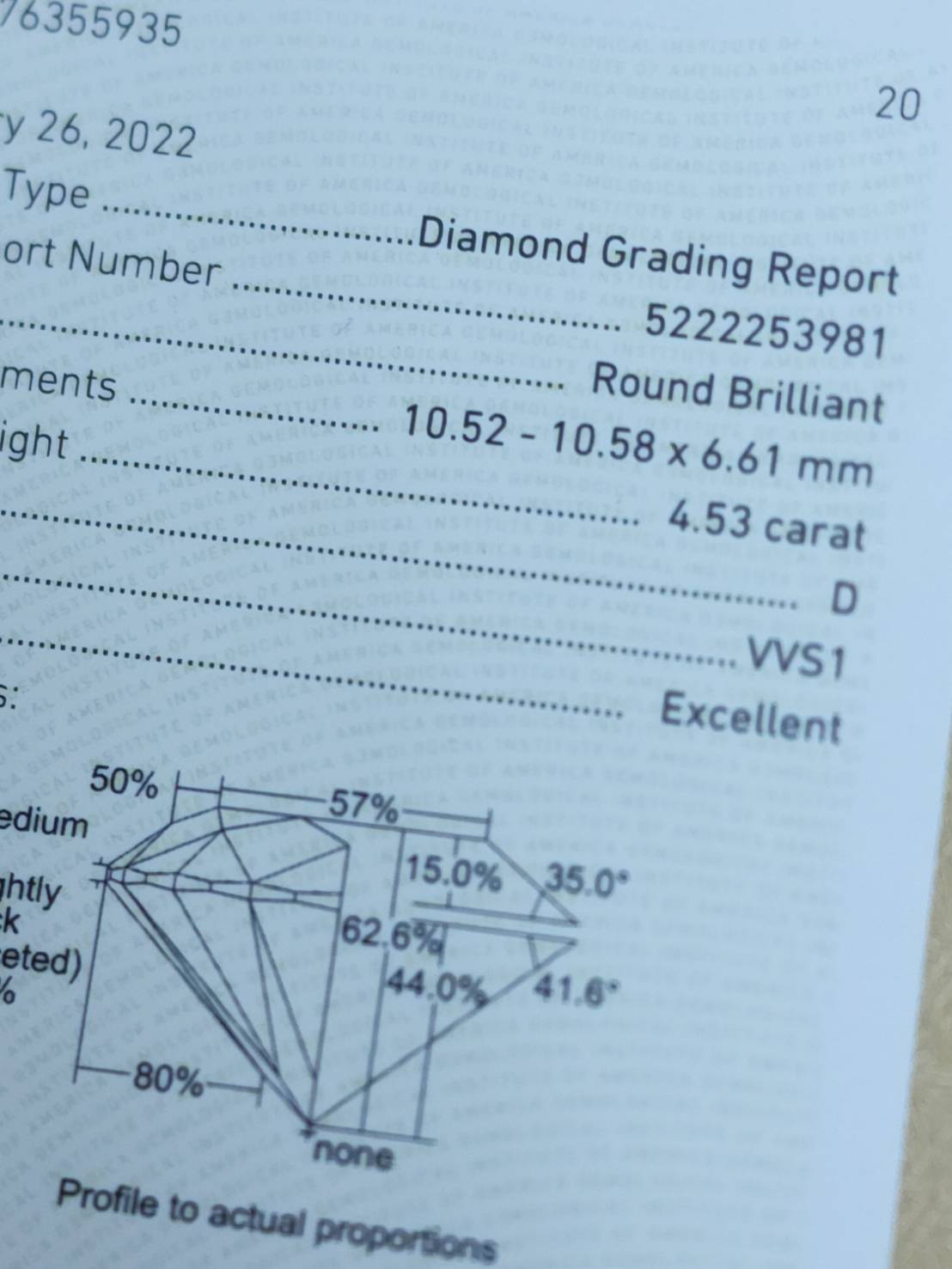 ダイヤモンド ルース 0.4ｃｔ GIA鑑定書付 0.45ct Dカラー VVS1クラス 3EXカット GIA 21724 HKDL*0.4 