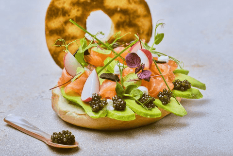 Bagel with salmon