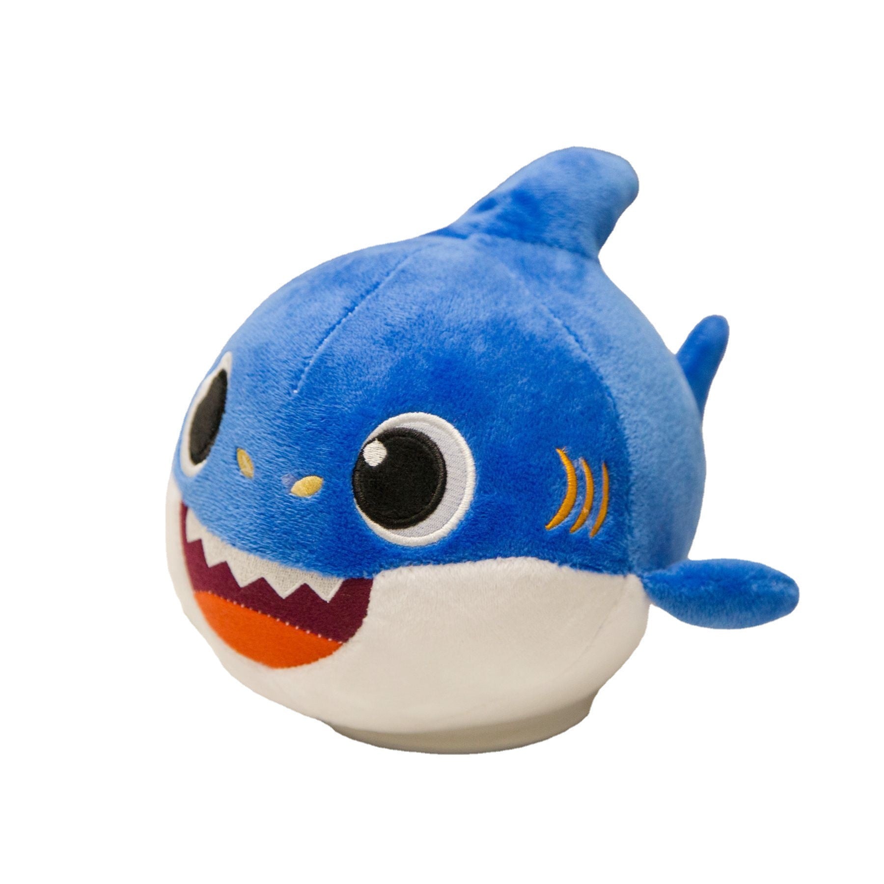 Rotating baby shark electric plush toy, a doll that can sing, shine, r ...