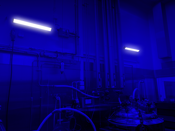 Spectral Blue devices in NextPharma's equipment washing room