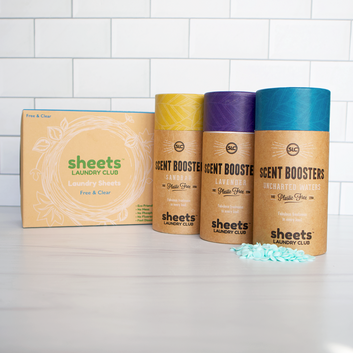 Sheets Laundry Club - All In One Laundry Kit.- Lightweight - Enjoy 50 Fast  Dissolving Fresh Linen Laundry Sheets, 1-8oz Uncharted Waters Scent Booster