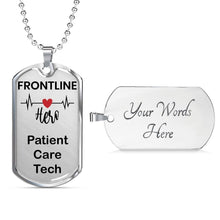 Load image into Gallery viewer, PATIENT CARE TECH Dog Tag Pendant, Multi Metals - Optional Engraving Gift
