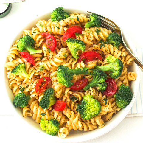 High Protein Mediterranean Pasta Salad