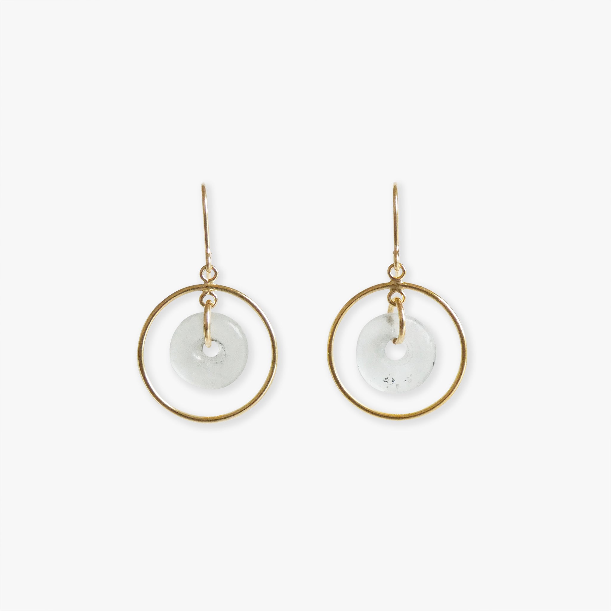 recycled glass and 14K gold hoop earrings – mmi3nsa