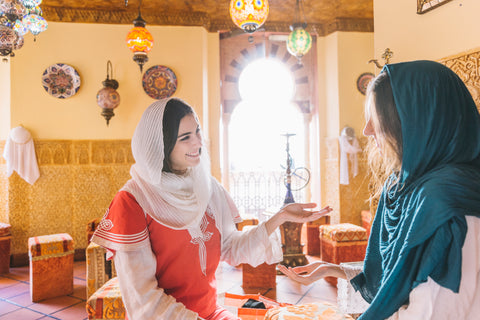 Arabic Womens Wearing Tradional Clothes