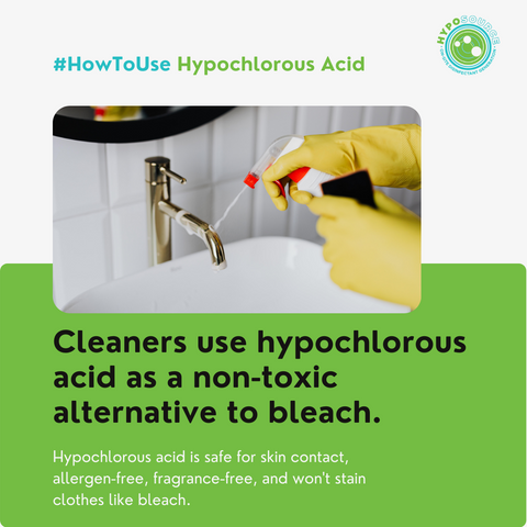 hypochlorous acid as a cleaning product