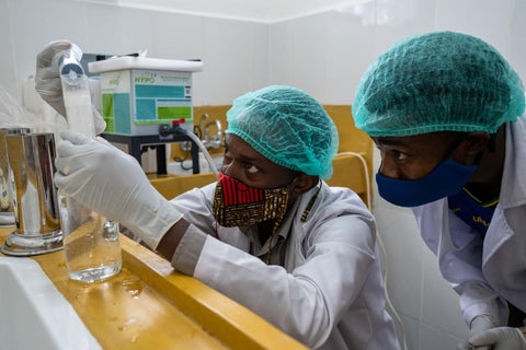 Hospital staff make hypochlorous acid in the Hypo 7.5