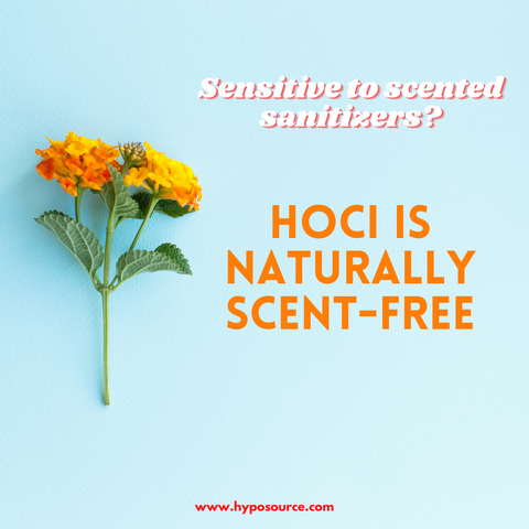 scent-free sanitizer hypochlorous acid