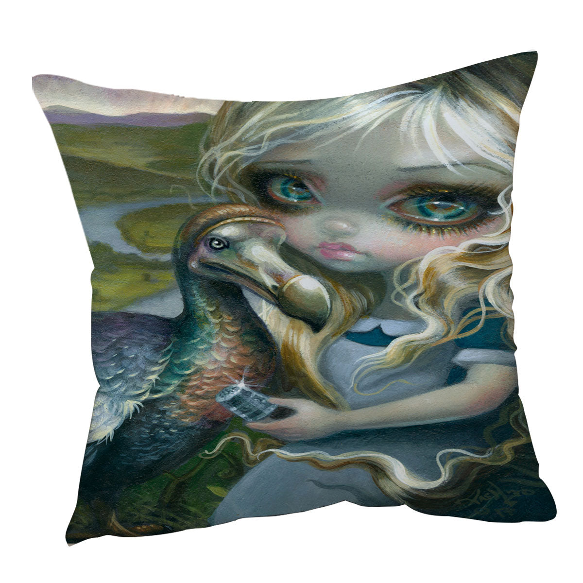 Alice's Prize Dodo and Alice Throw Pillow