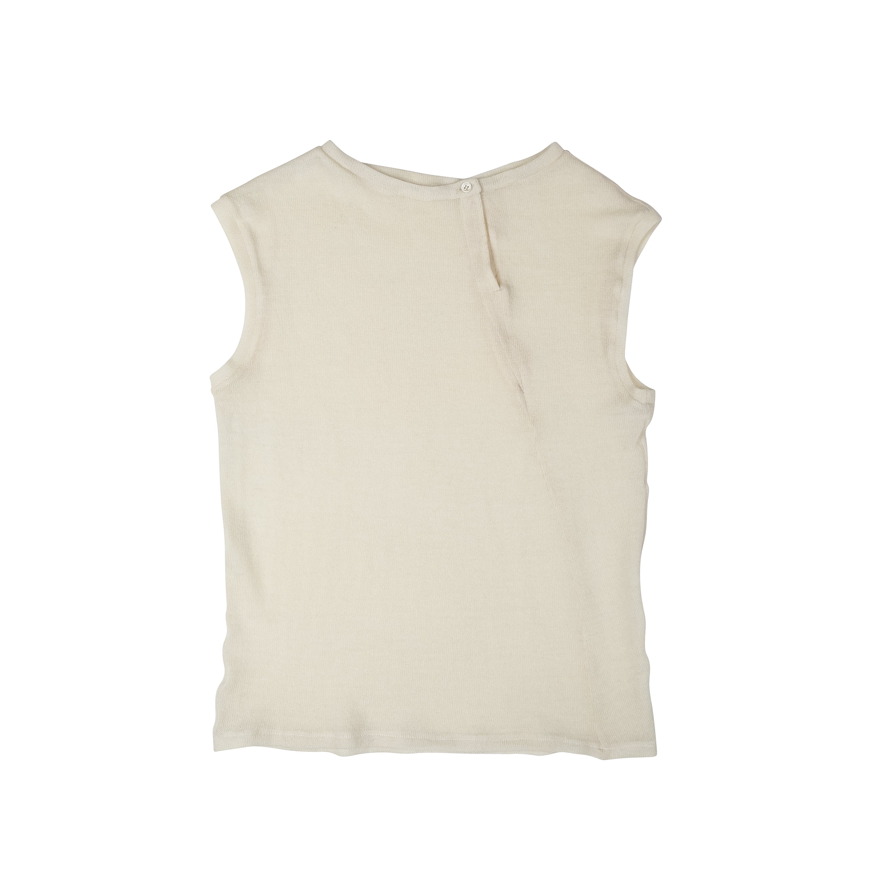 Boat Neck Tank Natural Wool Seashell - PREORDER