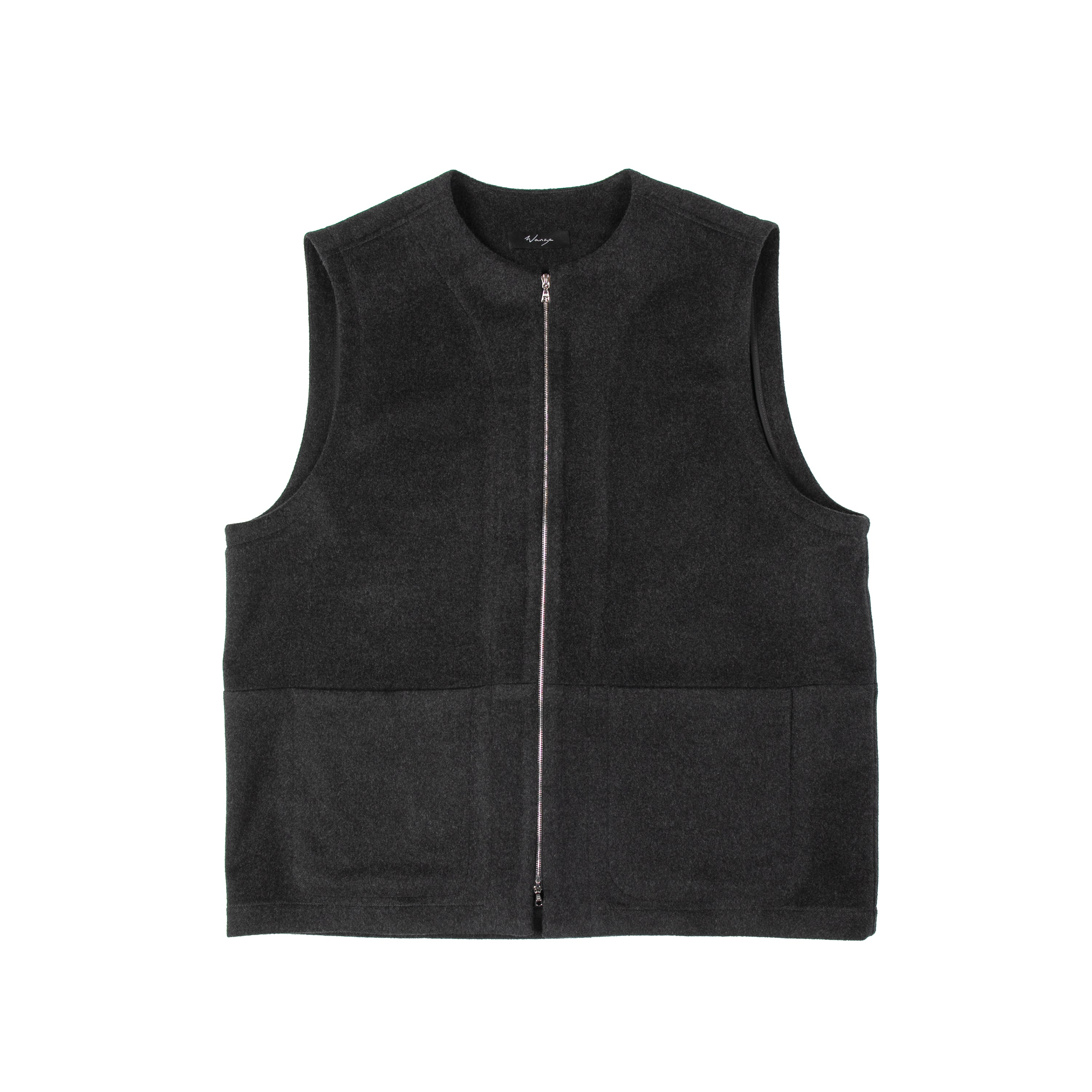 Zip Vest Cashmere Wool Grey - PREORDER