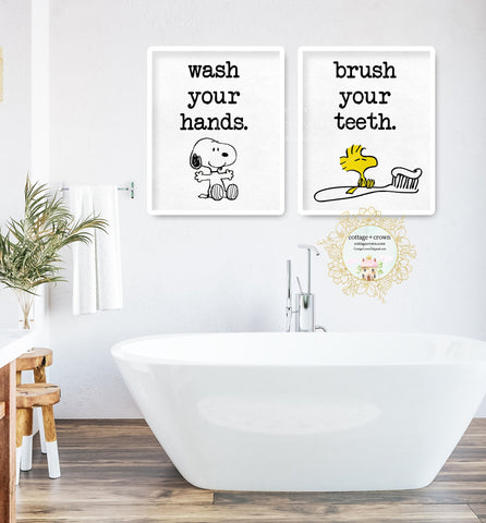 peanuts bathroom set