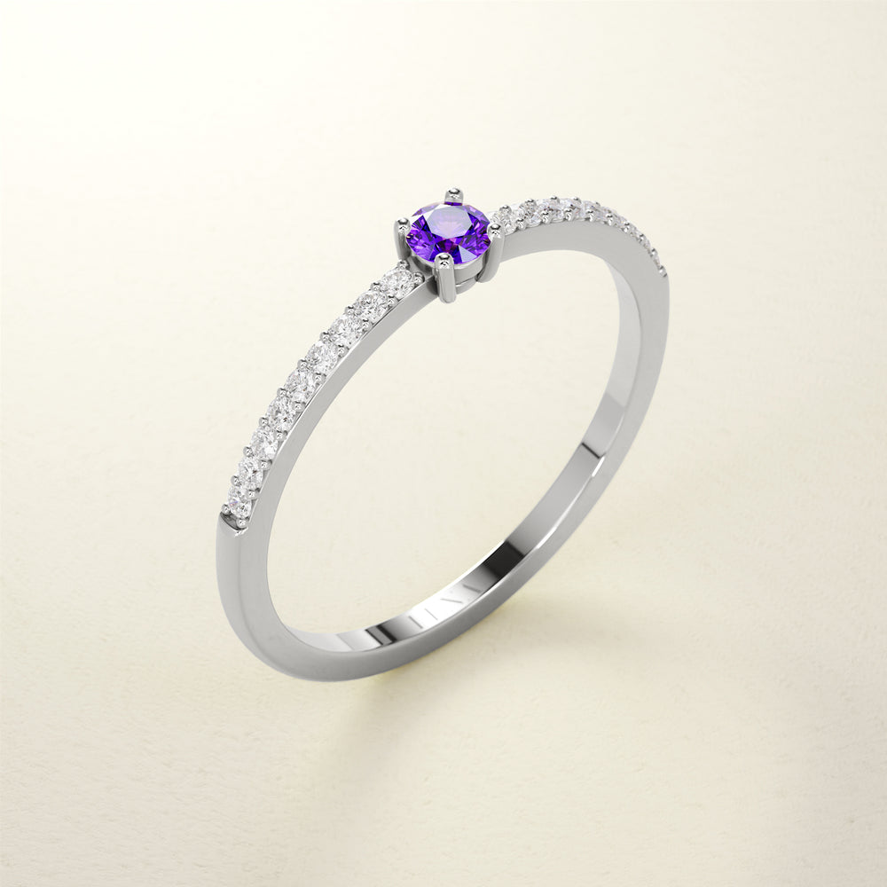 amethyst birthstone rings