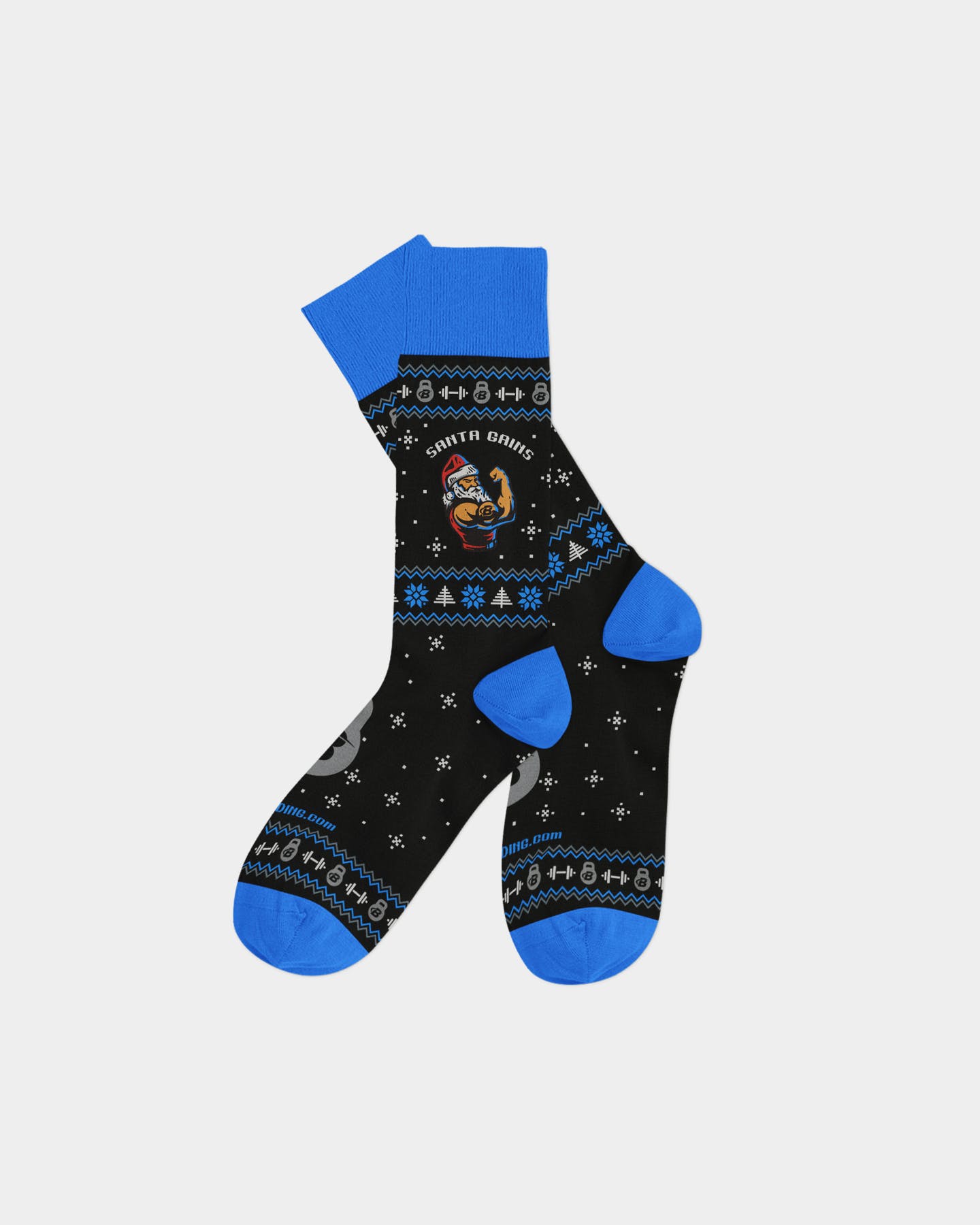 Image of Bodybuilding.com Clothing BBcom Santa Gains Holiday Socks