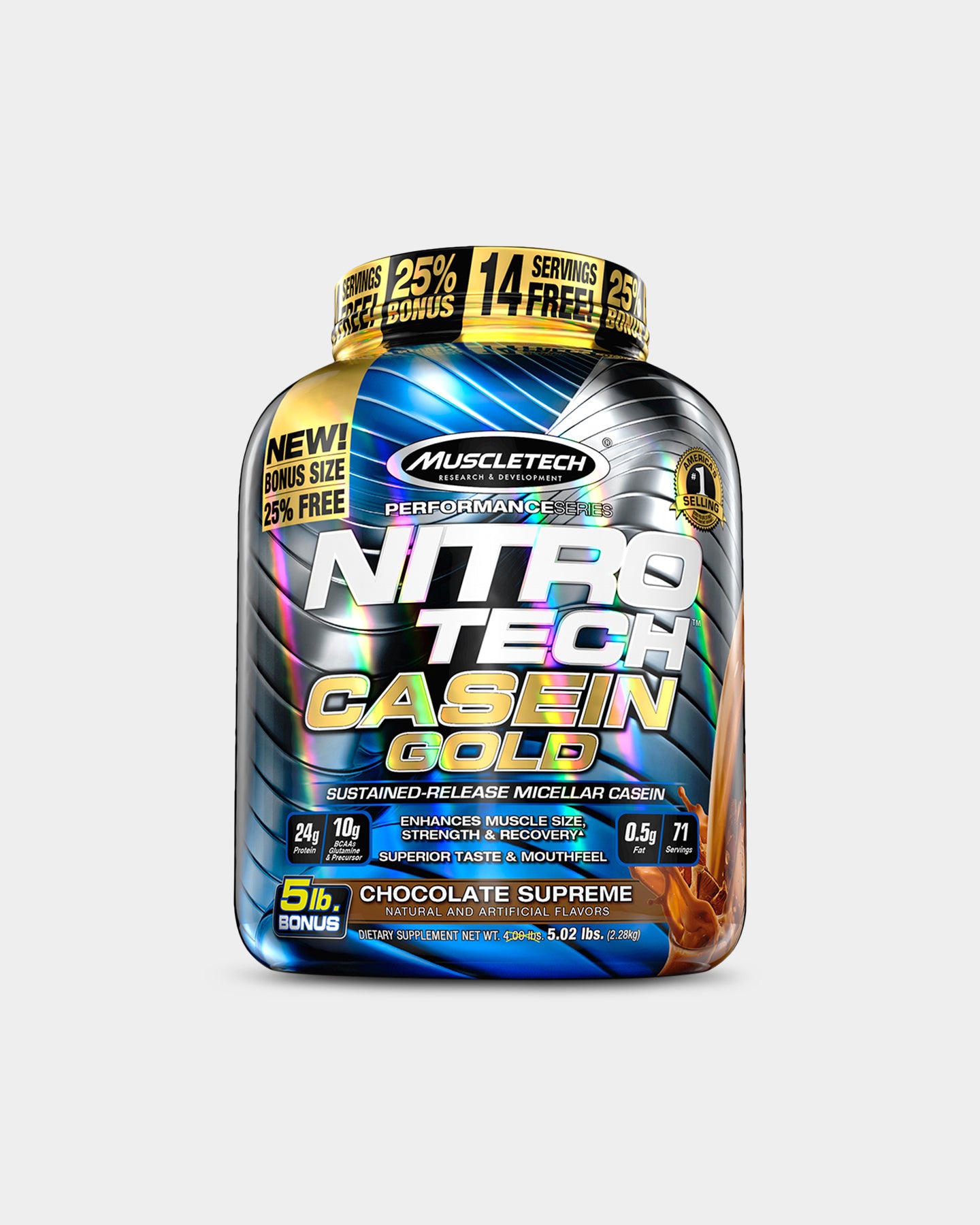 Image of MuscleTech Nitro-Tech Casein Gold Protein