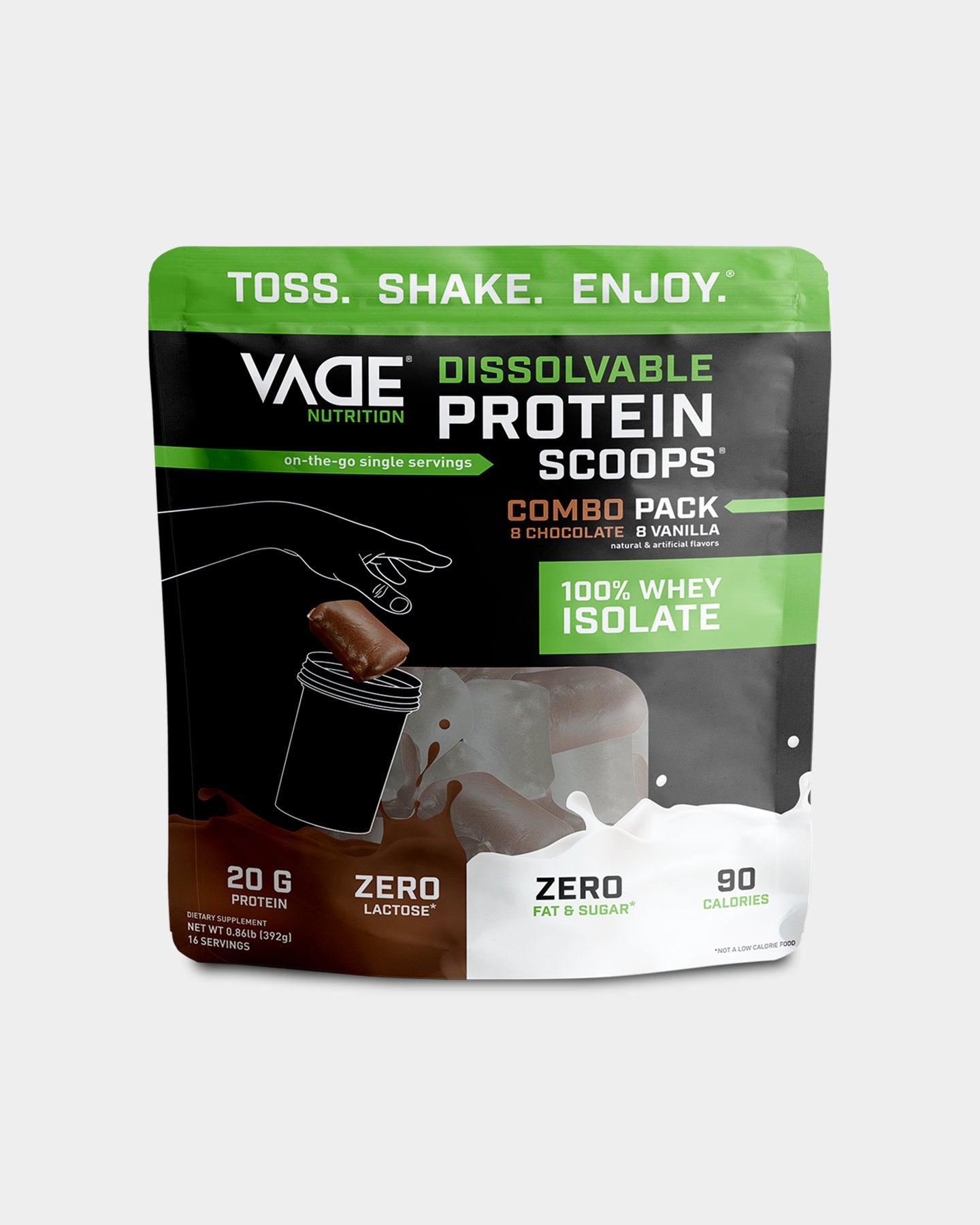 Image of VADE Nutrition 100% Whey Isolate Dissolvable Protein Packs