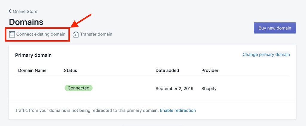 add domain on shopify 1