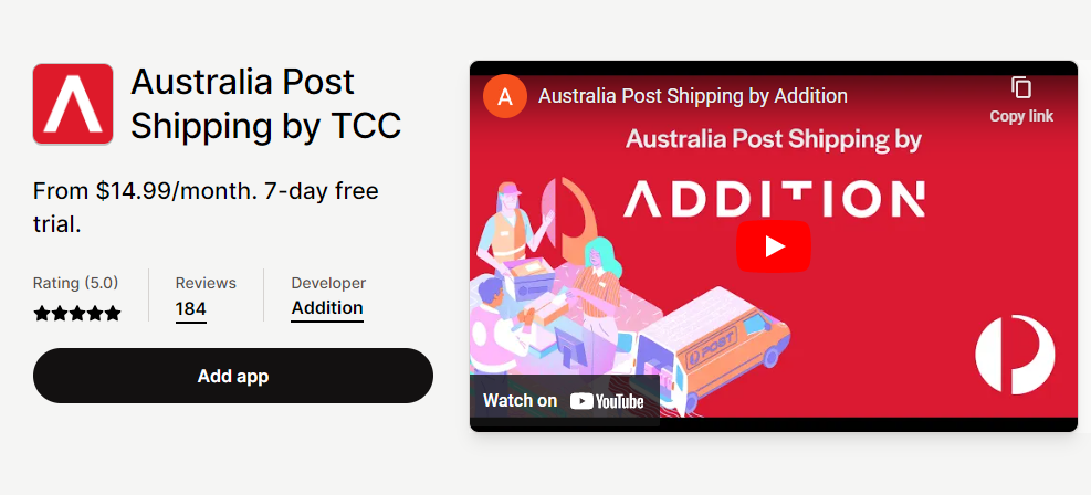 australia post shipping pp shopify