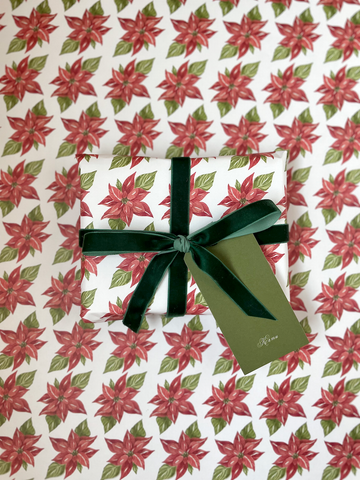 Vintage Floral Emerald Green Wrapping Paper by Sara Valor