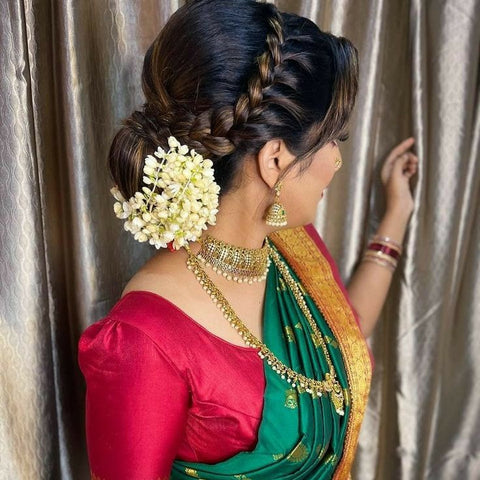 What kind of hairstyle suits for saree? - Quora