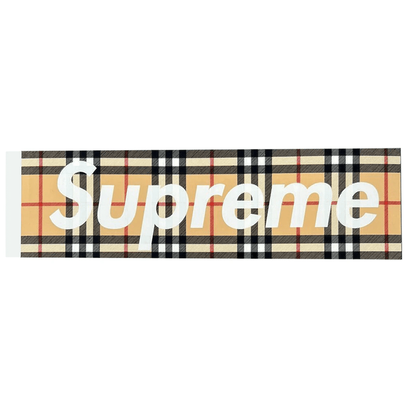 Supreme Burberry Box Logo Sticker (Brown) – Uphead