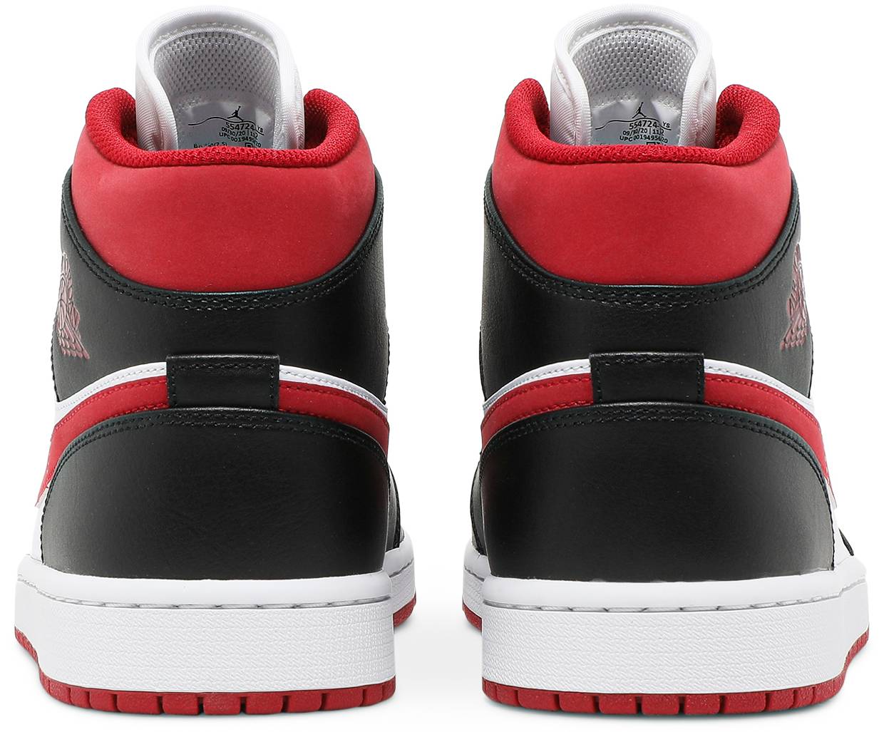 aj1 mid black gym red