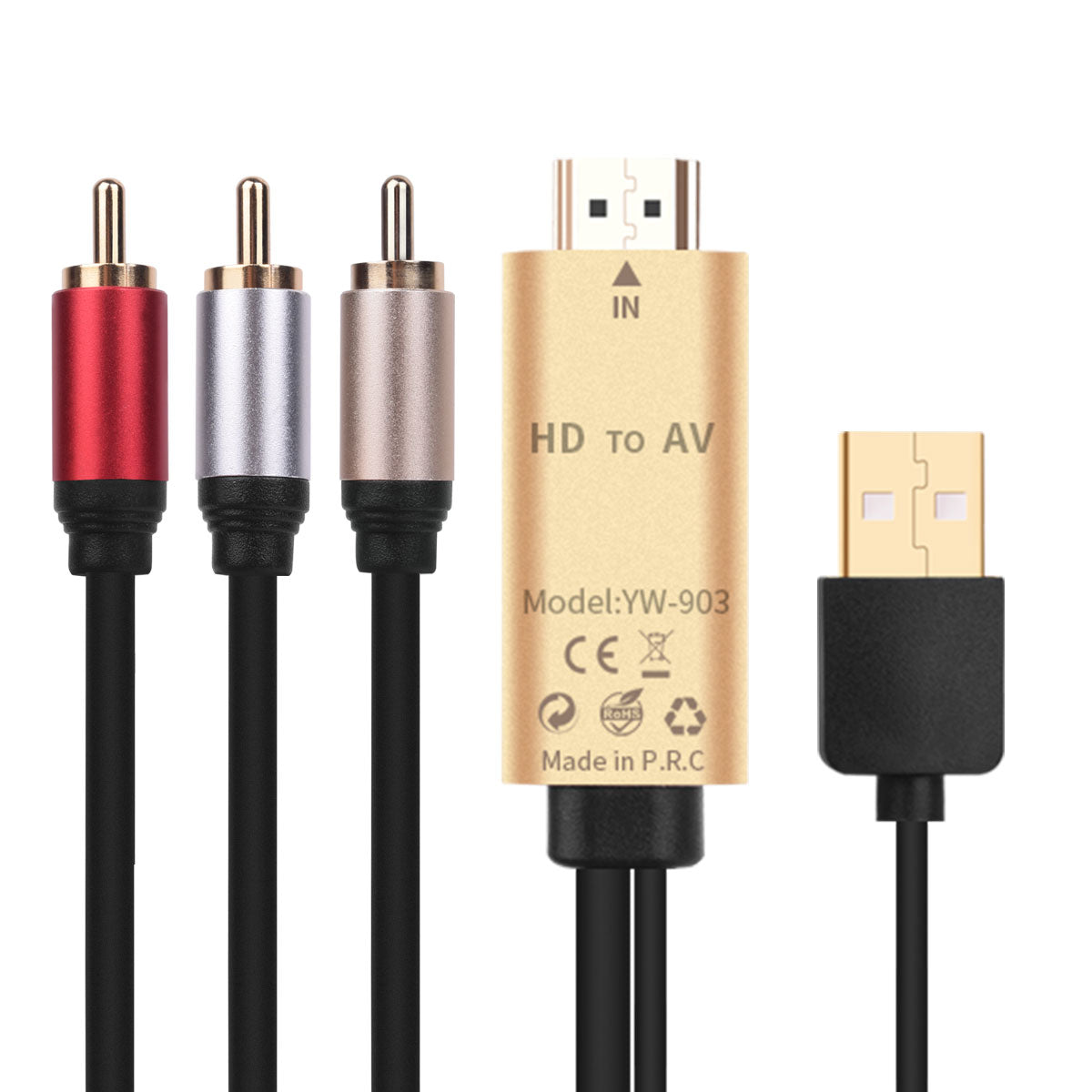 Hdmi macho a 3 rca av video audio adaptador de cable Guatemala