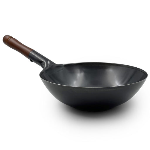 Buy Iron Chinese Wok with Wooden Handle Online at Best Price in