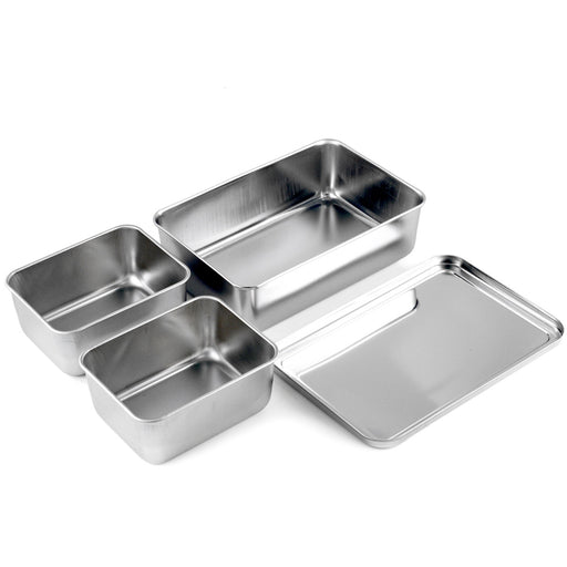 JAPANESE STAINLESS STEEL 12 YAKUMI SMALL GASTRONORM PANS SET* – KATABA  Japanese Knife Specialists