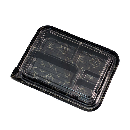 Bento Box J-8305 Black (Set: Tray + Lid) 50pc - On9food