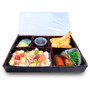 Kokutan Paper Takeout Bento Box with 4-Compartment