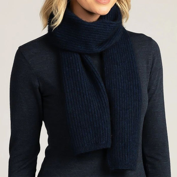 Oussum Women Pashmina Cashmere Solid Scarf Shawl Wrap Womens Scarves - Large - L - Navy Blue