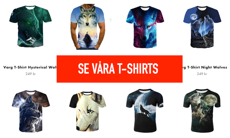 T-Shirts Med Vargmotiv