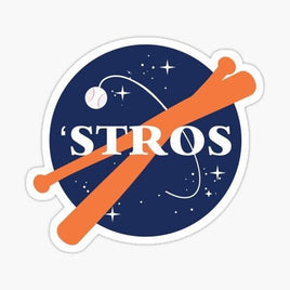 Houston Astros Astronaut Flag Sticker- MLB Baseball