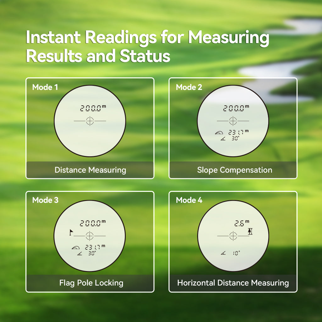 Mileseey golf rangefinder PF260, Rechargeable, with Slope On/Off function, Pulse Vibration and Magnetic Strip