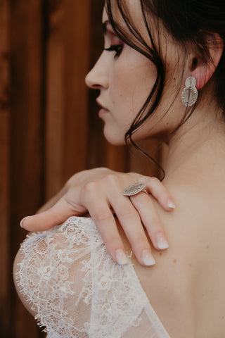 boucles d'oreilles mariée