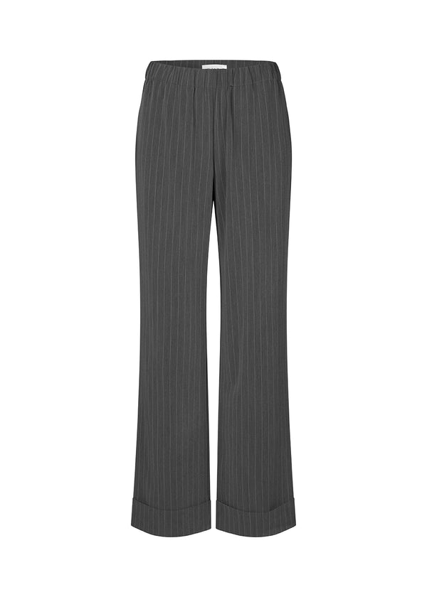 High Waist Suit Pants - Erin Pinstripe Grey MADLADY
