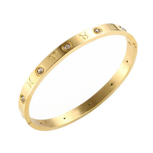 Luxury 12 Constellation Bracelet Lover Bangles Crystal Jewelry Gifts - Jewelsmade