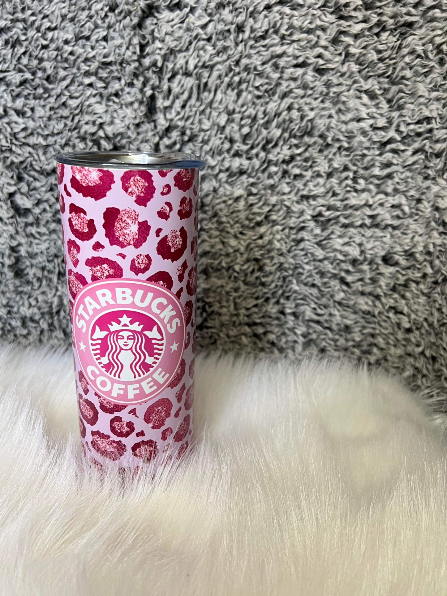 Pink Cheetah Coffee Tumbler