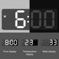 LED Digital Electronic Desktop Clock Snooze Acrylic/Mirror Alarm Clock Voice Control Time Temperature Display Home Decorations