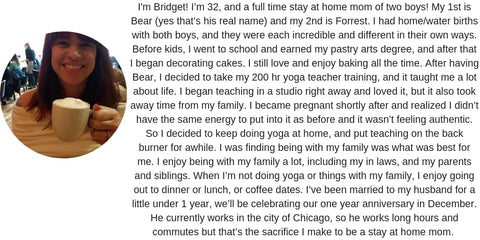 In this My Motherhood, we interview Bridget Hedger. Click through to learn more about her decision to stay at home with her kids, the importance of asking for help and how she practices mindfulness daily. 